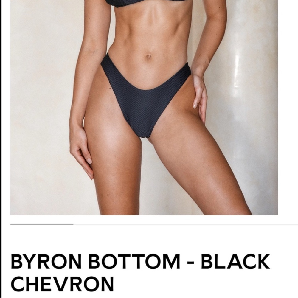 Monday Swimwear Byron Bottom Black Chevron